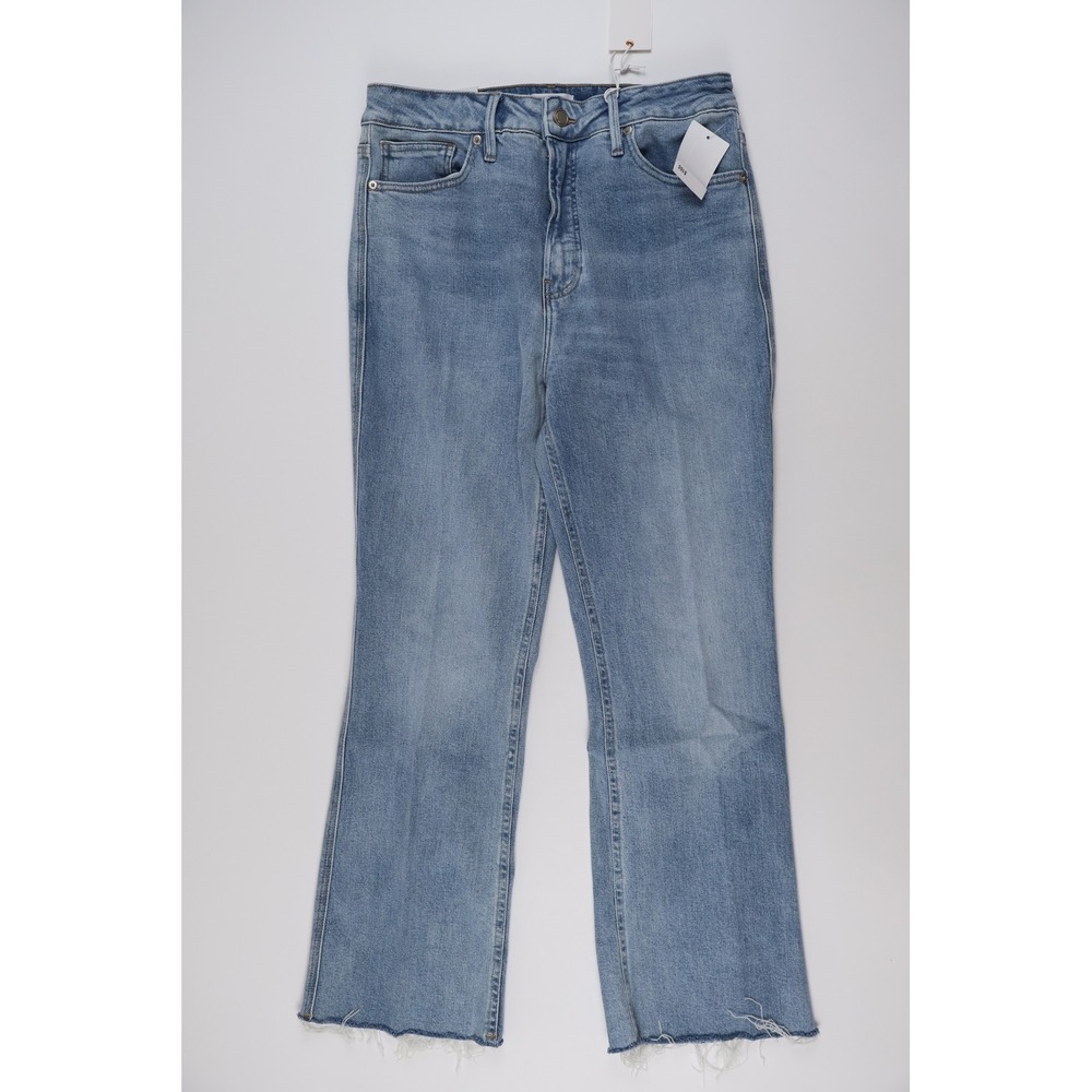Good American Good Standard Kick Flare Jeans Blue Light Wash 10 NWT MSRP 145 - Picture 2 of 9